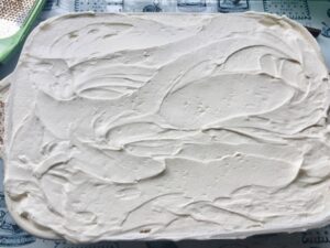 Easy Eggless Tiramisu - second layer of mascarpone cream