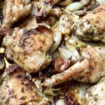 Roast Chicken with Wild Garlic Pesto & Shallots