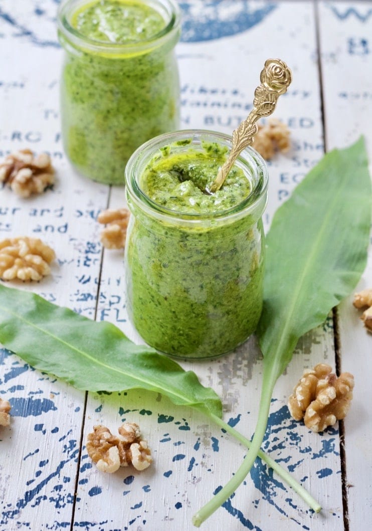 Wild Garlic & Walnut Pesto in a jar