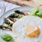 Pancetta Wrapped Asparagus Soldiers with Fried Egg