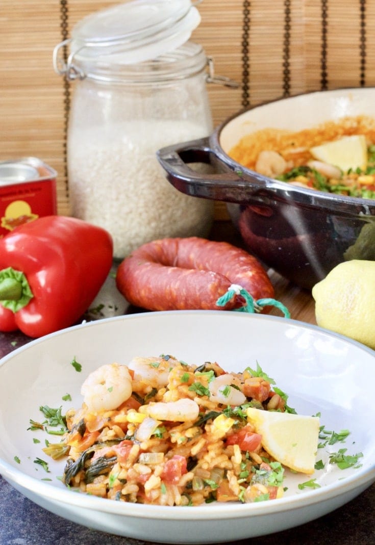 Easy Prawn & Chorizo Cheat's Paella