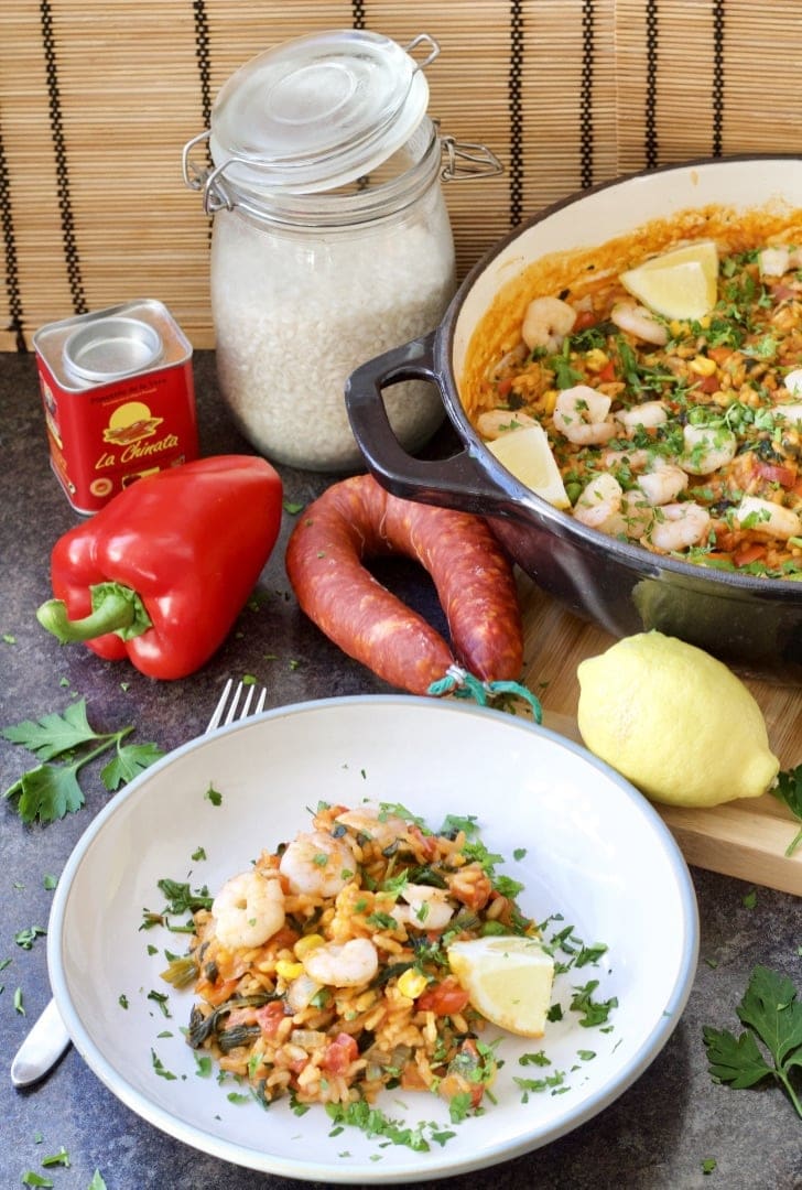 Easy Prawn & Chorizo Cheat's Paella