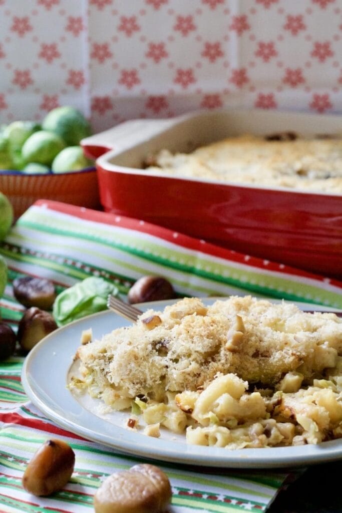 Brussels Sprouts, Bacon & Chestnuts Macaroni Cheese