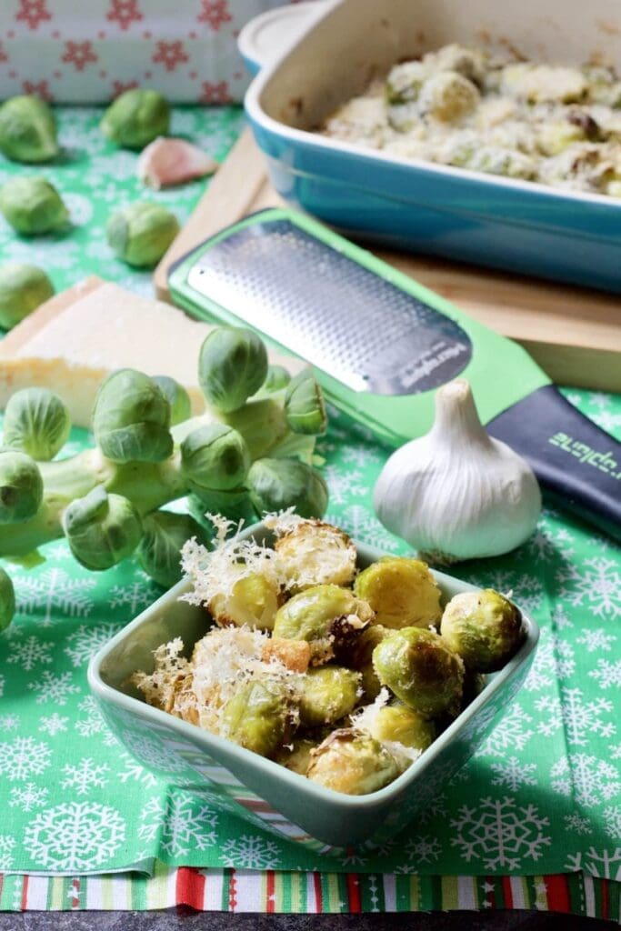 Roasted Brussels sprouts with Parmesan & Garlic