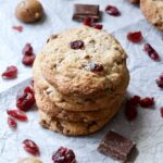 Dark Chocolate Cranberry Chestnut Cookies