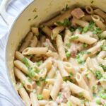 One Pot Leftover Ham and Pea Pasta