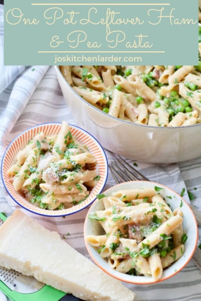 One Pot Leftover Ham and Pea Pasta