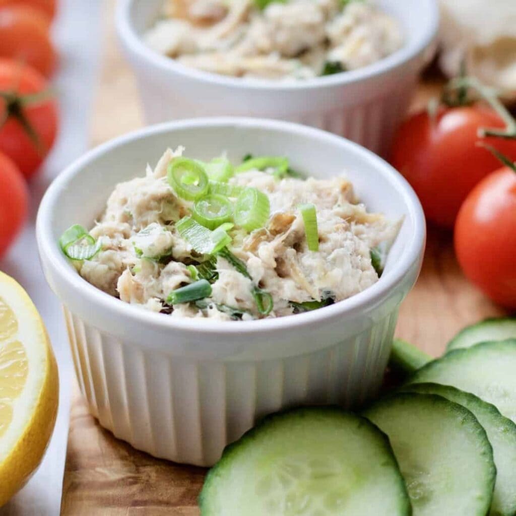 Smoked Mackerel Pate - close up in ramekin