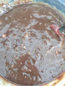 Chocolate Banana Cake batter in a bowl