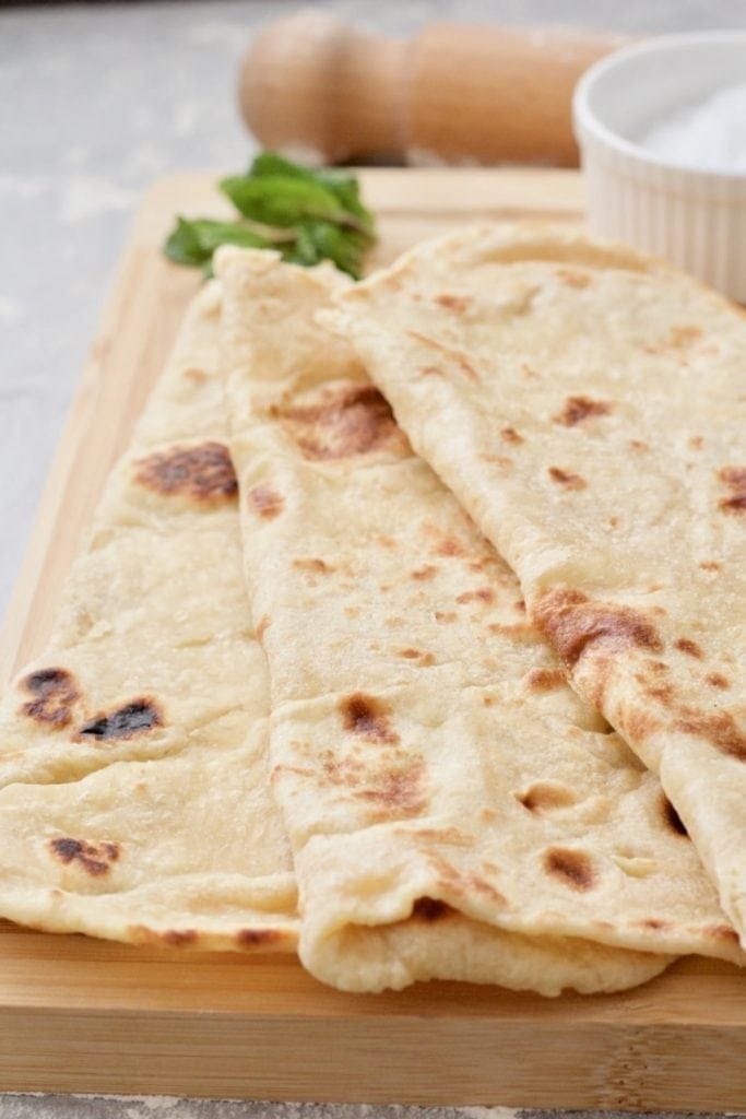 Easy Flatbread (No Yeast) close up