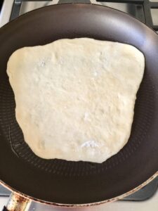 Easy Flatbread (No Yeast) in the frying pan