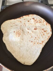Easy Flatbread (No Yeast) in the frying pan