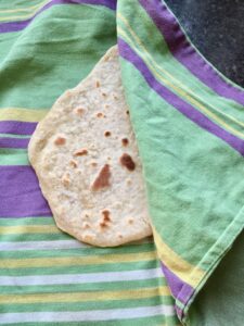 Easy Flatbread (No Yeast) wrapped in tea towel