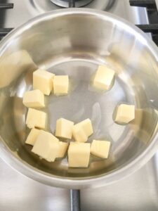 Easy Flatbread (No Yeast) - butter in a small saucepan on the hob