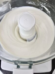 smooth curd cheese in a food processor