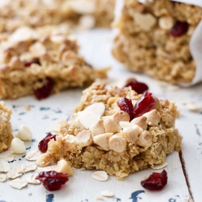 Chewy Cranberry Flapjacks (Granola Bars) Jo's Kitchen Larder