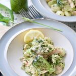 Wild Garlic Pesto Baked Salmon Gnocchi