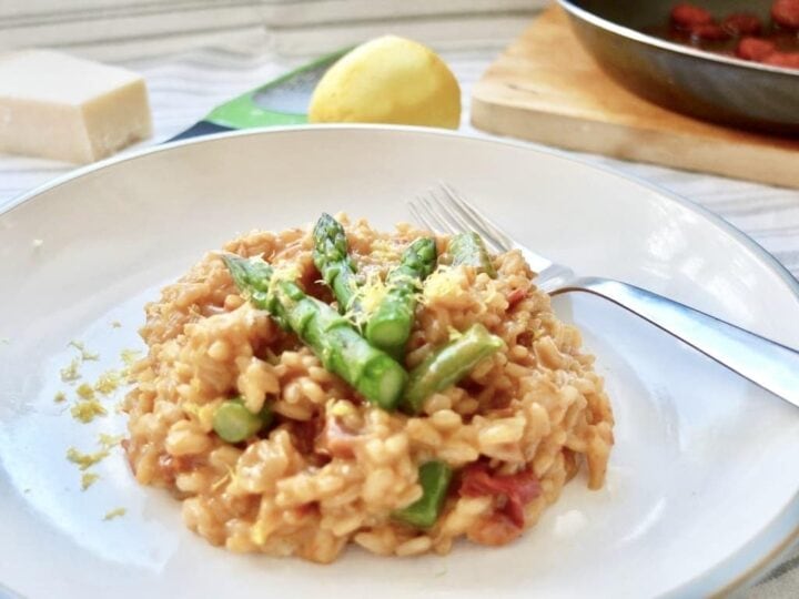 SunDried Tomato Risotto with Asparagus Jo's Kitchen Larder