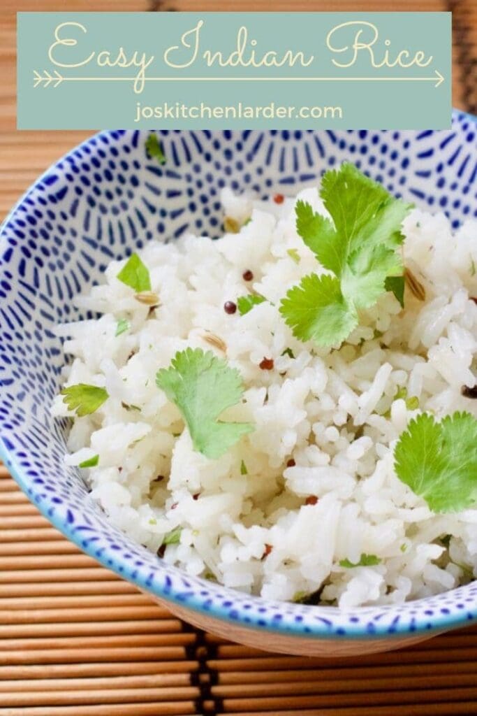 Close up of bowl with rice.