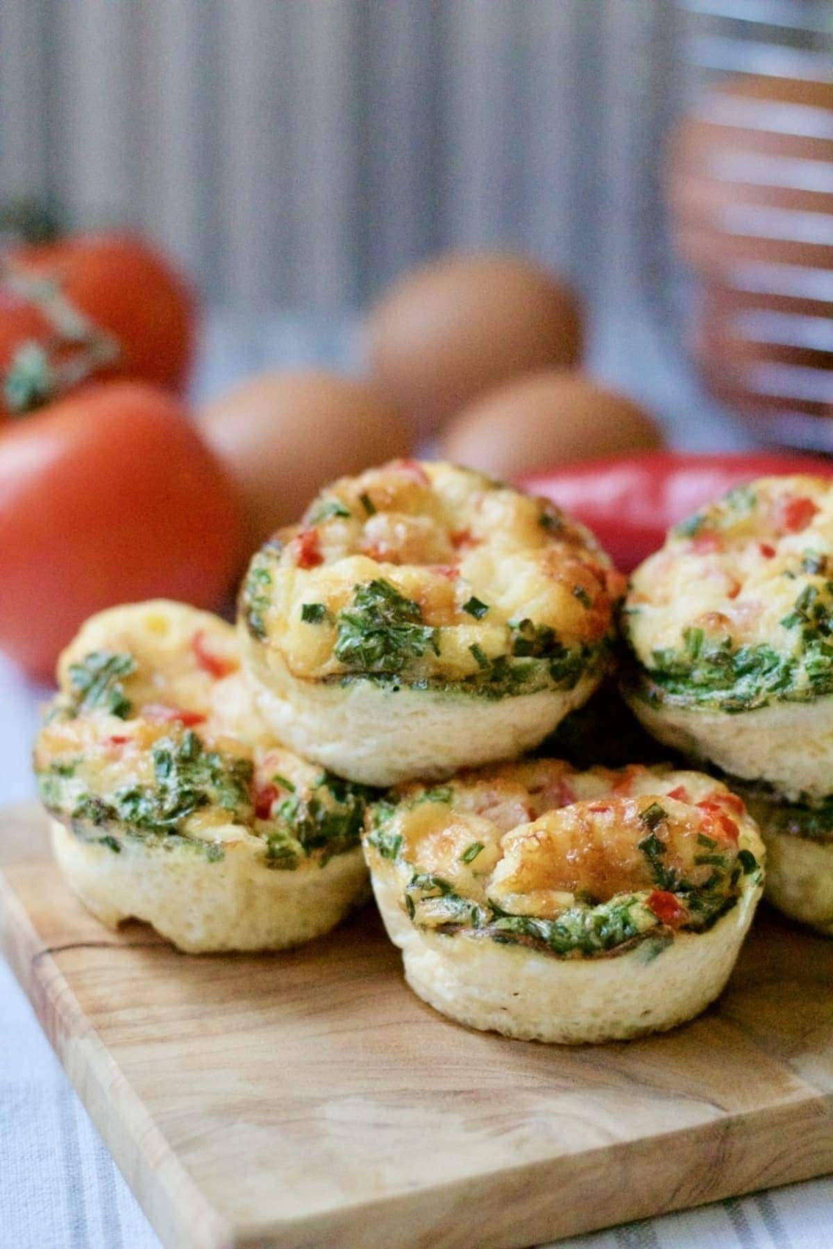 Breakfast Muffin Frittatas stack.