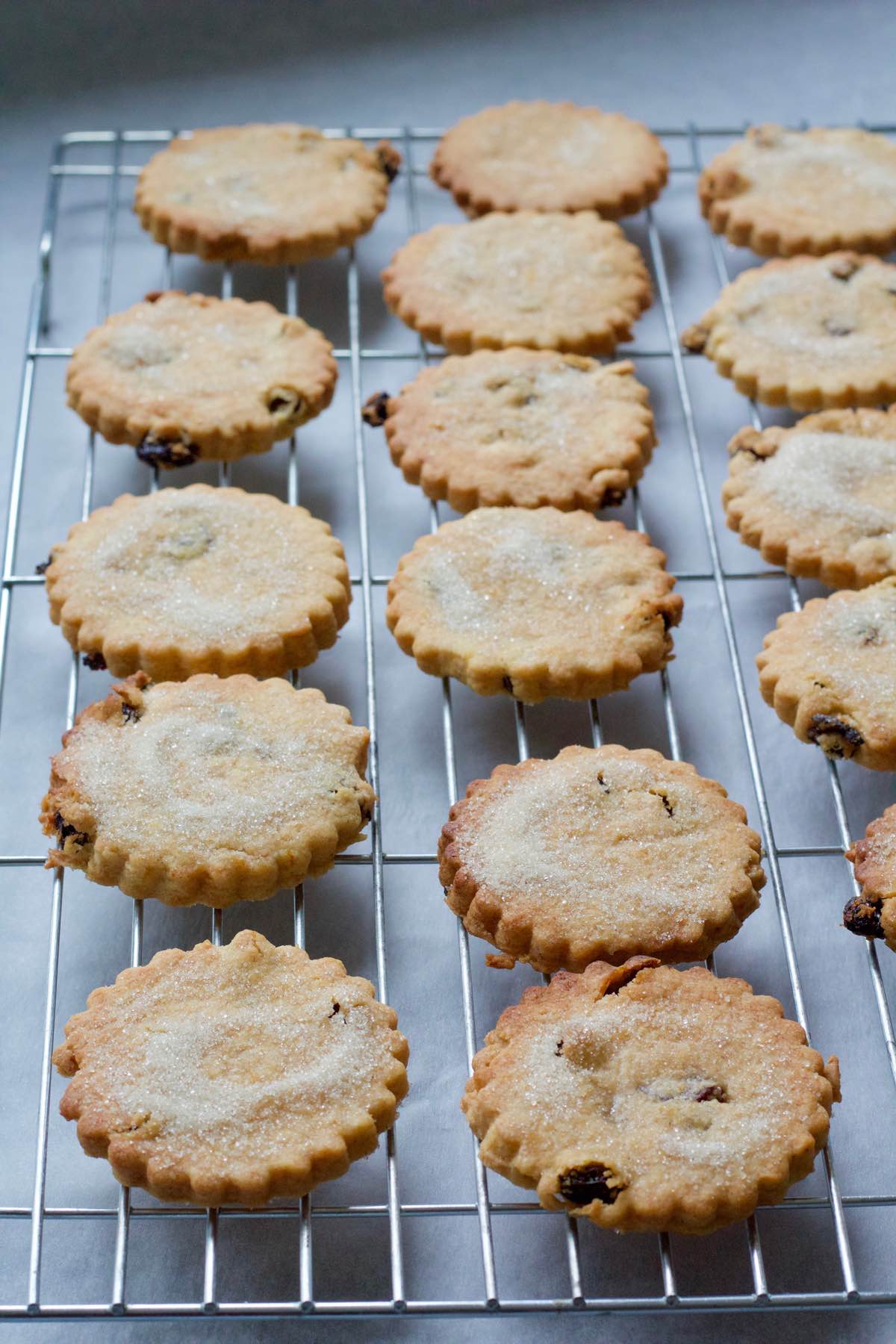 Easter Biscuits on a cooling rack.