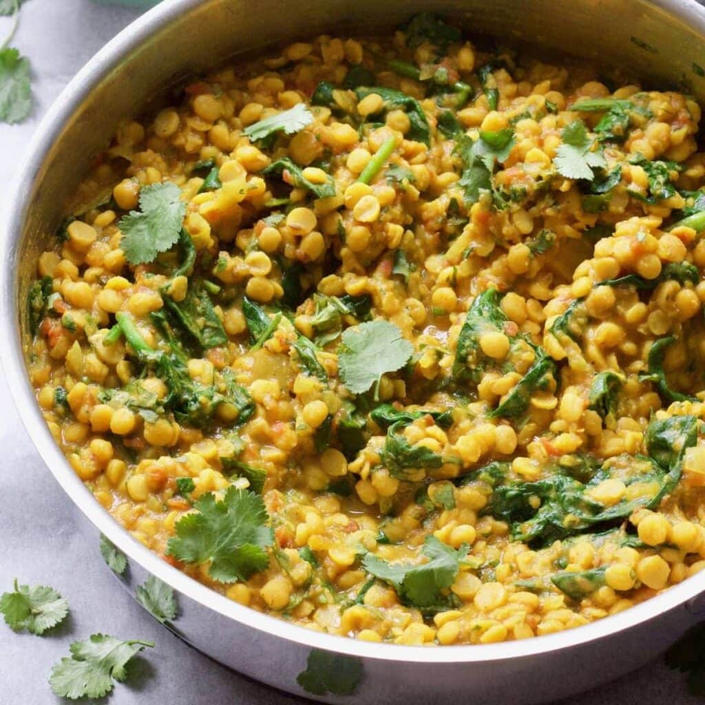 Tarka Dhal with Spinach (Vegan) Jo's Kitchen Larder