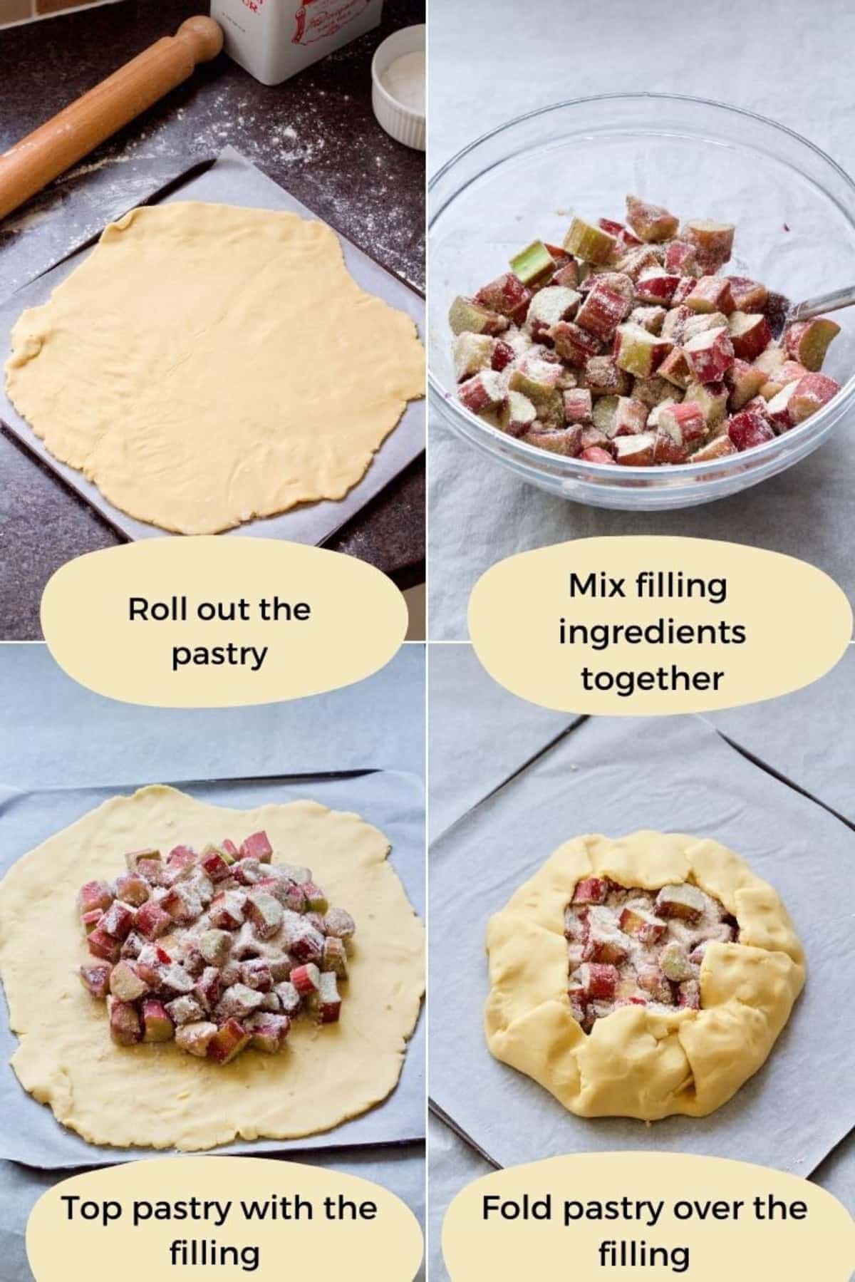 Assembly process for making galette.