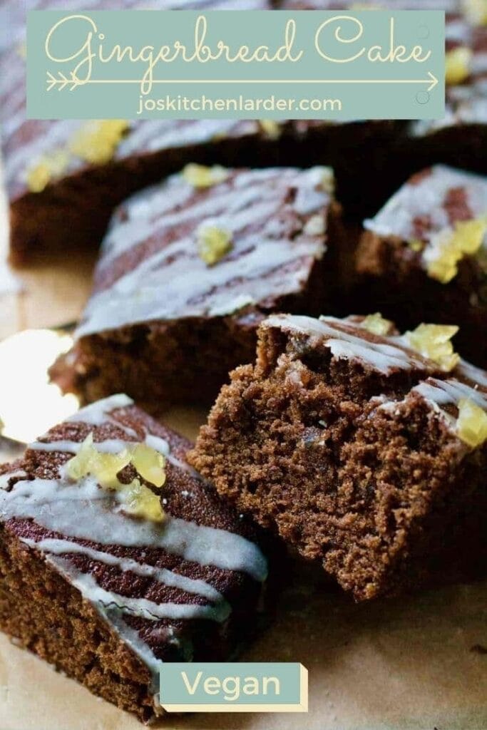 Squares of gingerbread cake.