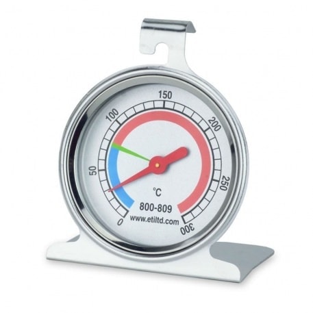 Round oven thermometer.