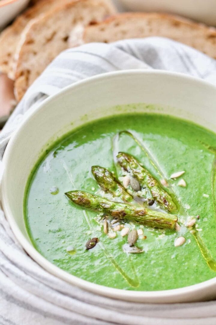 Asparagus Soup with Spinach (Vegan, DairyFree) Jo's Kitchen Larder