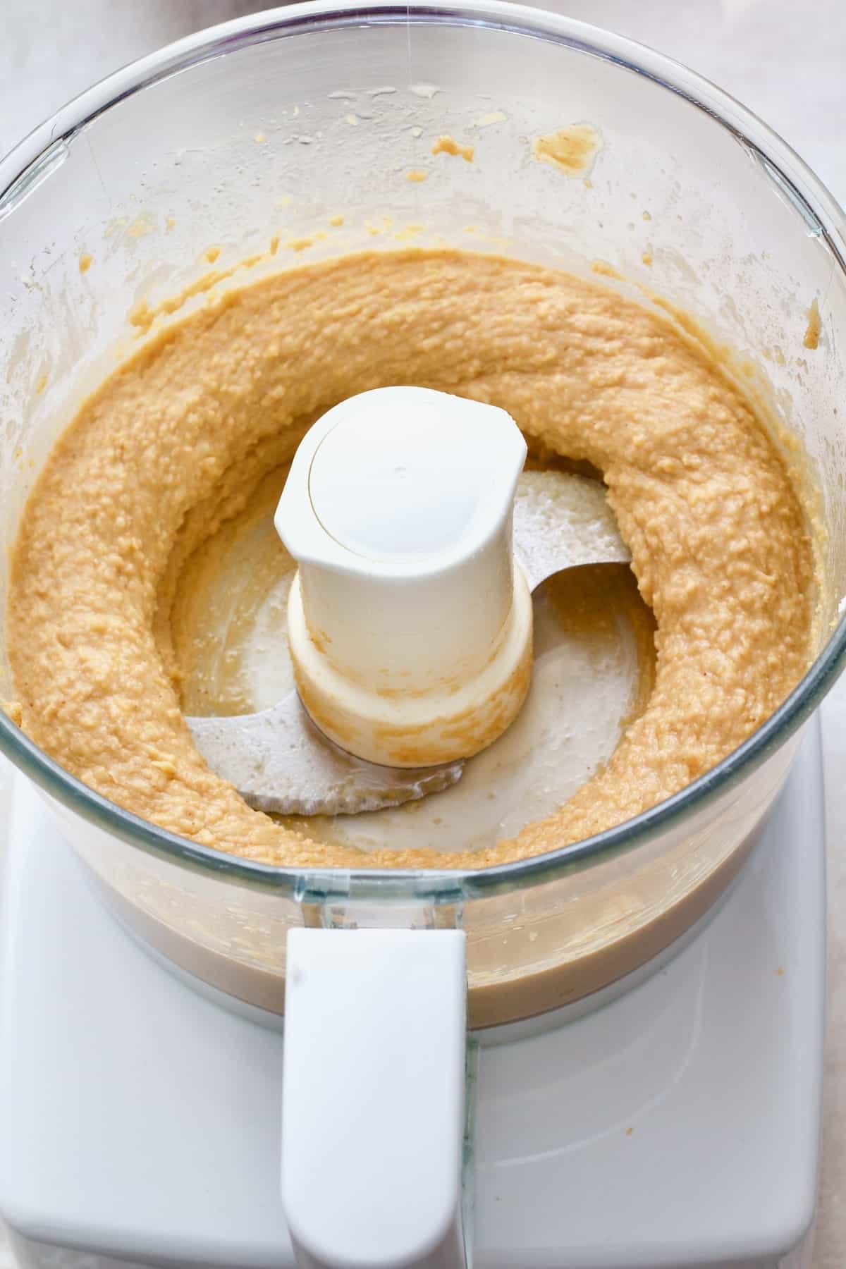 Ingredients blended into a batter.