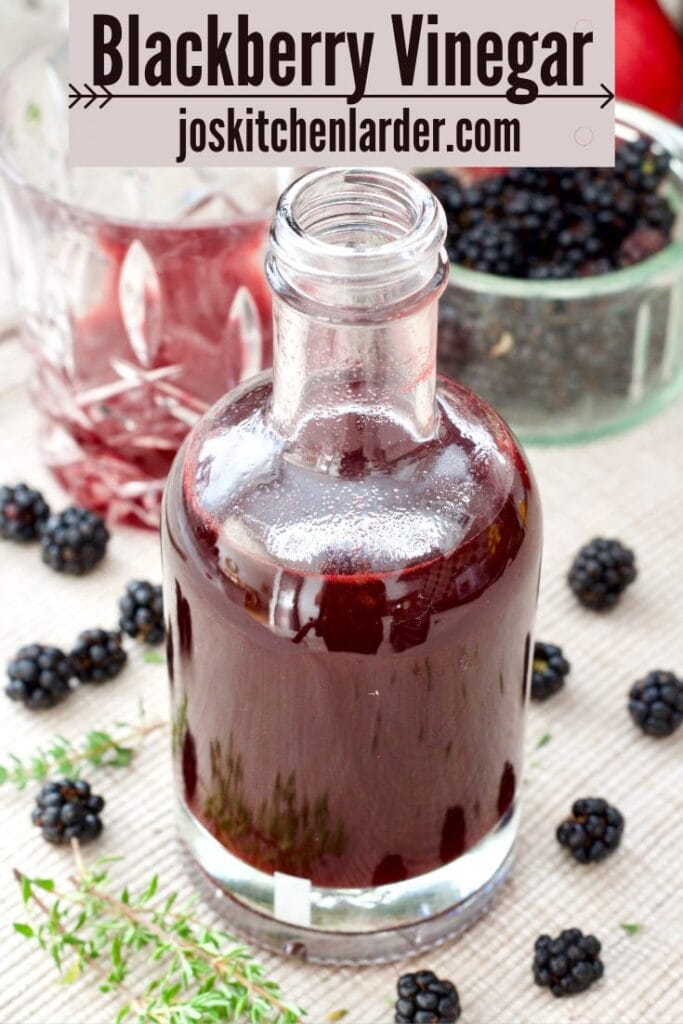 Bottle of blackberry vinegar.