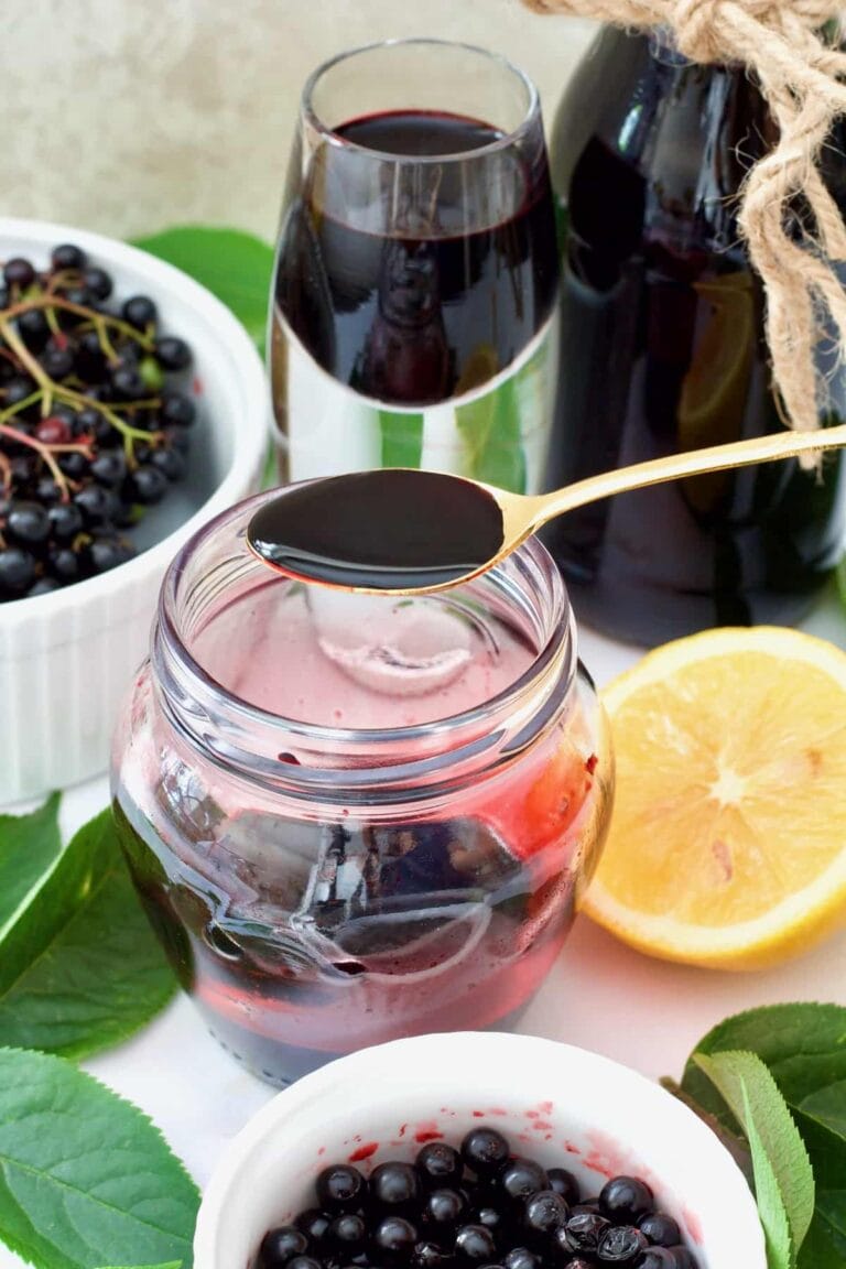 Homemade Elderberry Syrup (Elderberry Cordial) Jo's Kitchen Larder