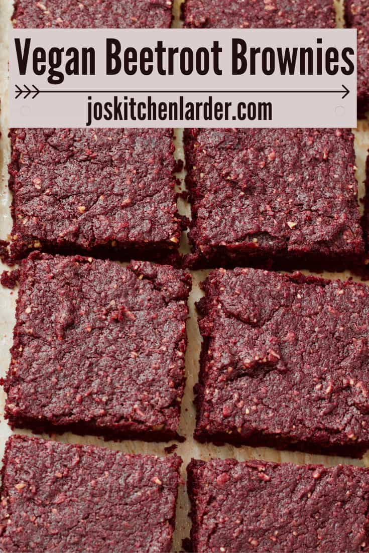 Vegan Beetroot Brownies (GlutenFree) Jo's Kitchen Larder