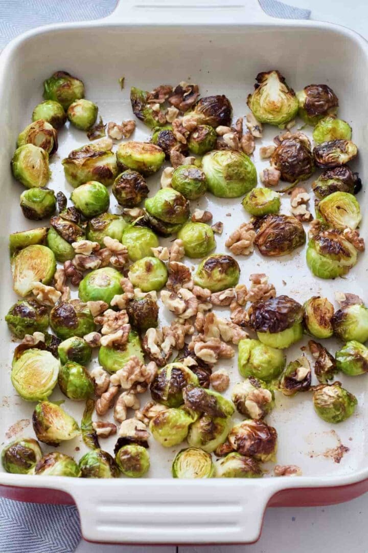 Roasted Brussels Sprouts with Balsamic Vinegar & Walnuts Jo's Kitchen