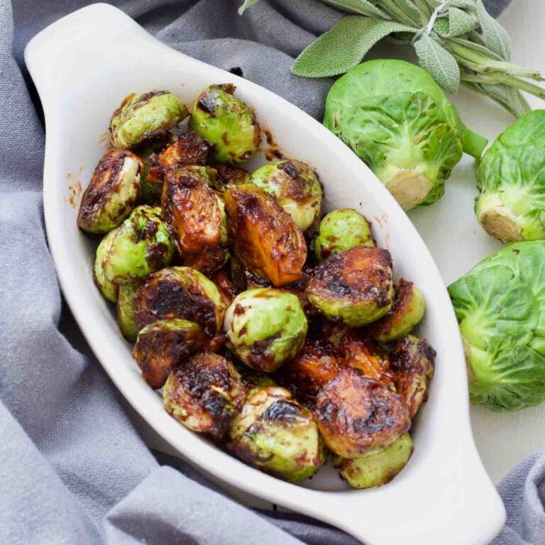 Asian Brussels Sprouts with Miso Jo's Kitchen Larder