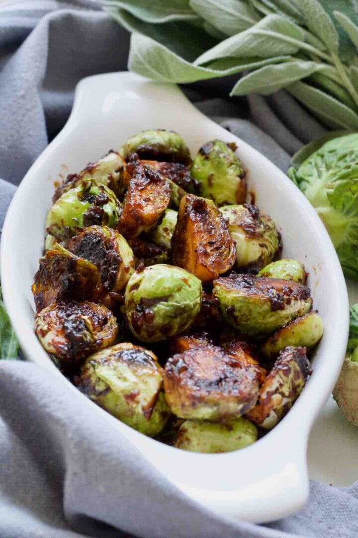 Asian Brussels Sprouts with Miso Jo's Kitchen Larder