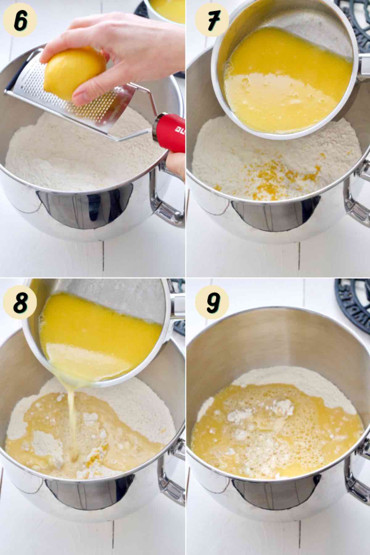 Dough making process.