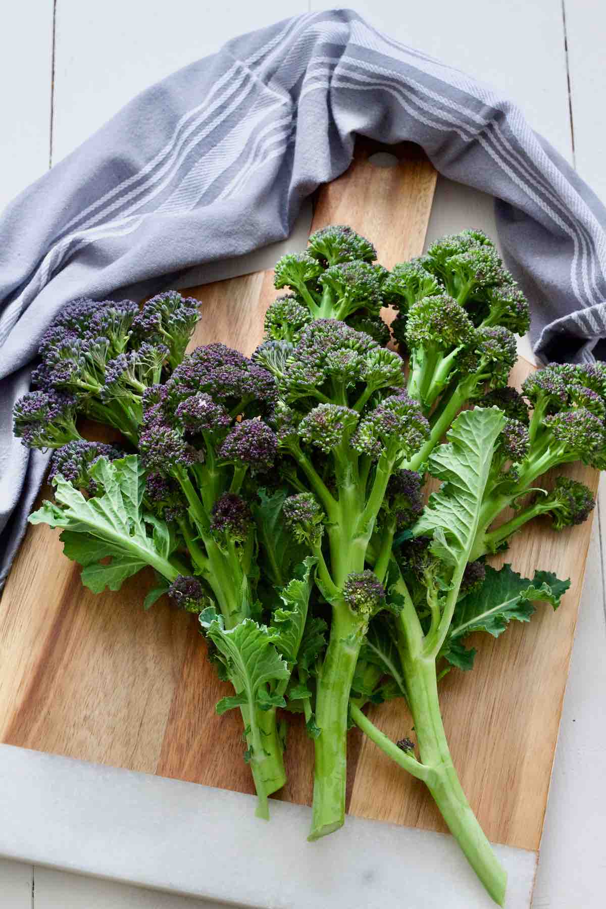 PSB stalks on a wooden board.