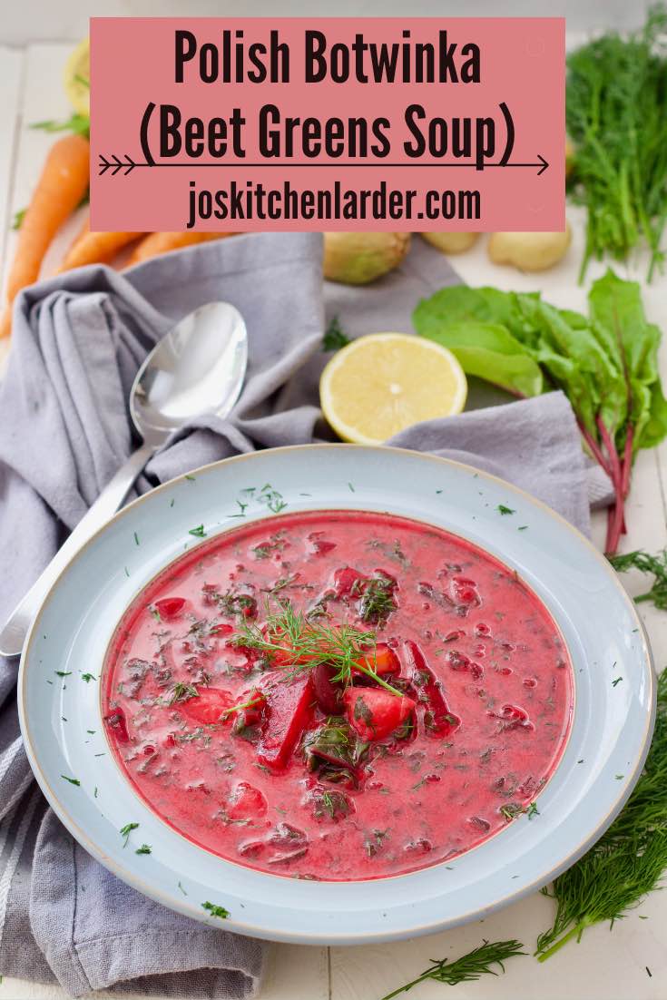 Botwinka (Polish Beet Greens Soup) Jo's Kitchen Larder