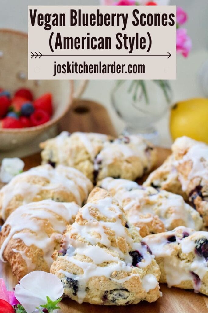 Blueberry scones with lemon drizzle.