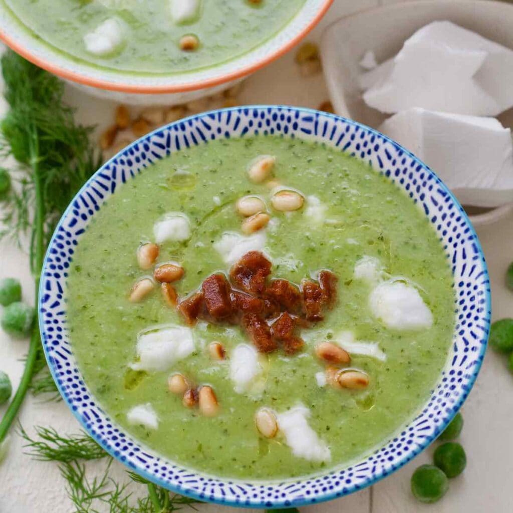 Creamy Courgette Soup with Peas and Mint Jo's Kitchen Larder