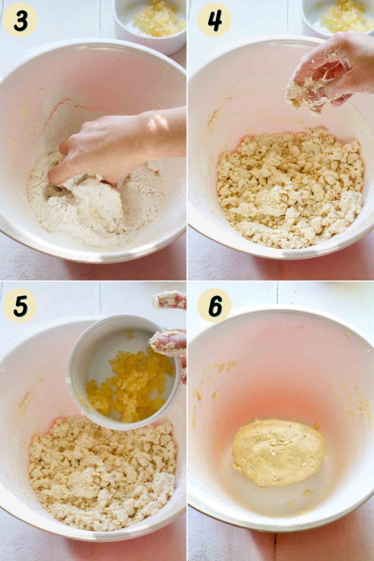 Process of making dough.