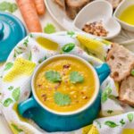 Soup in a bowl ready to serve.