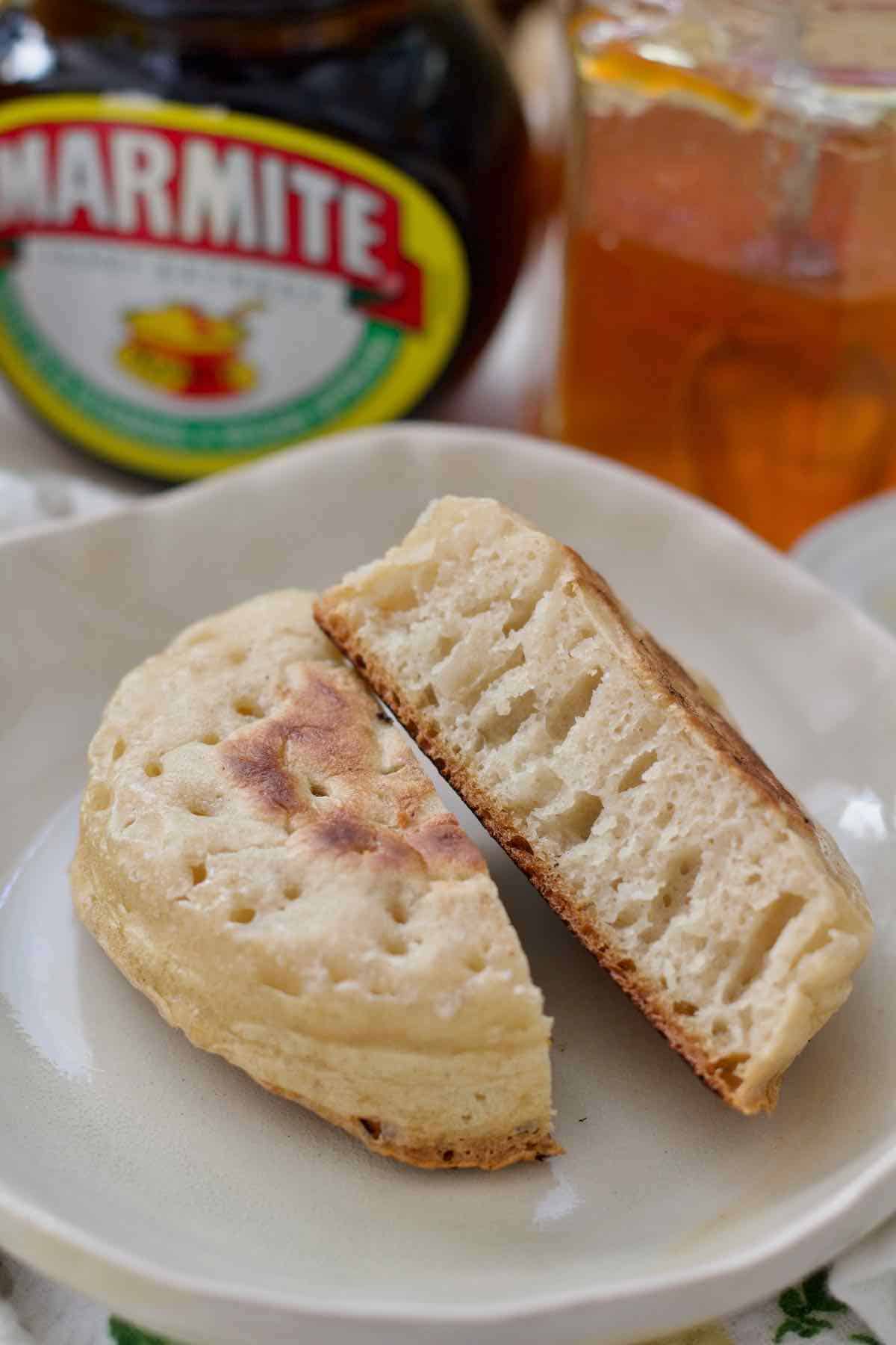 Crumpet cross-section.