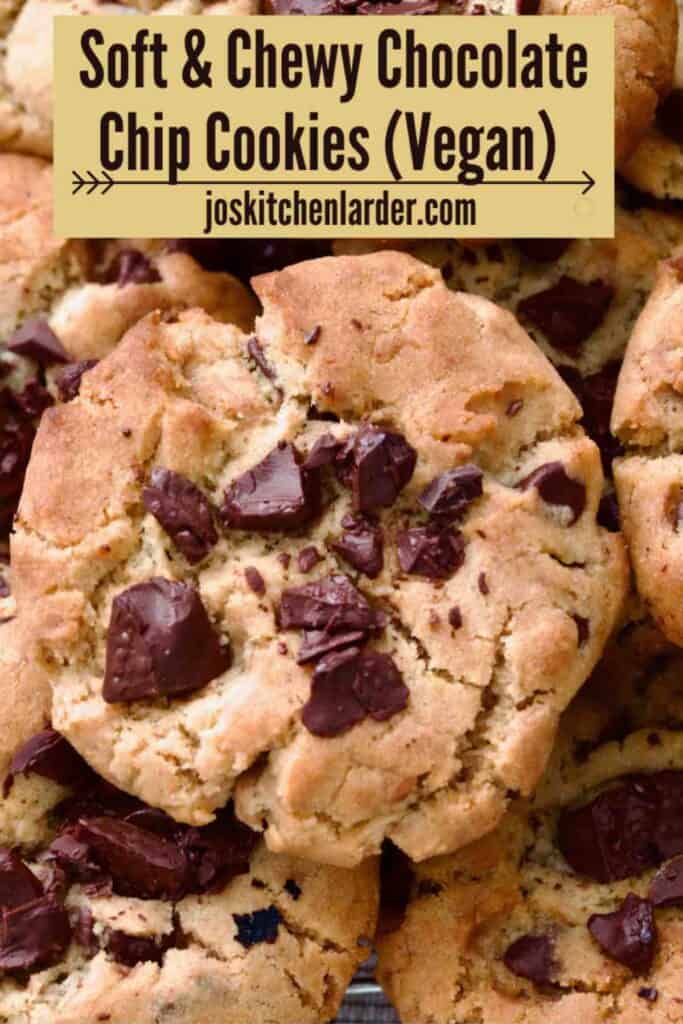 Chocolate chip cookie with chocolate chunks on top.
