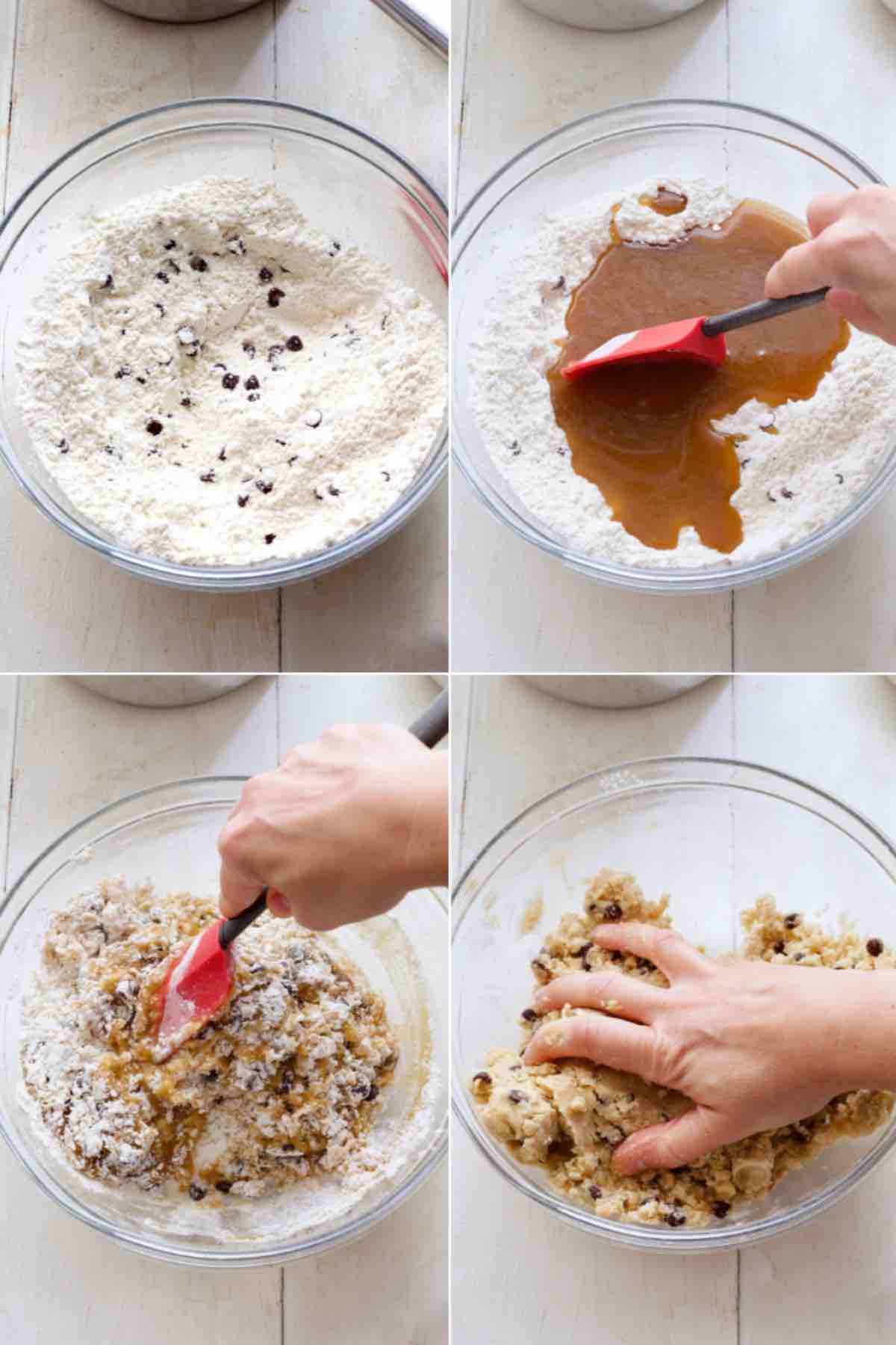 Making cookie dough.